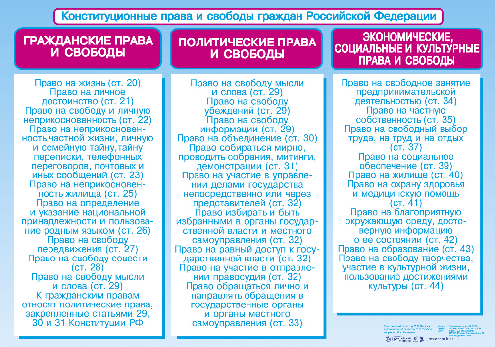 Курсовая работа по теме Конституционные права, свободы и обязанности человека и гражданина в Российской Федерации